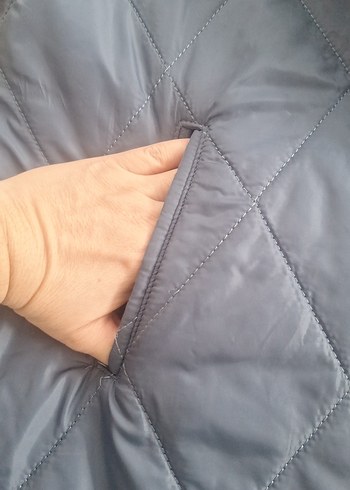 Kapüşonlu palement Düğmeli Kadın Mont - Görsel 5