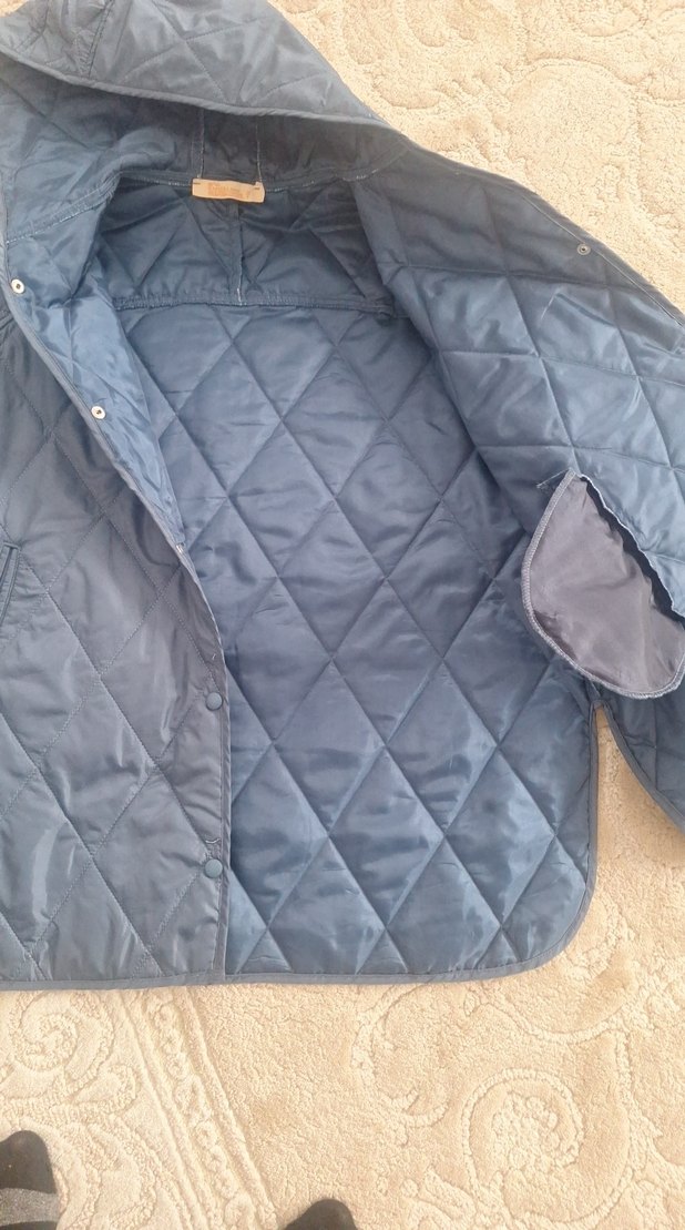 Kapüşonlu palement Düğmeli Kadın Mont - Görsel 3