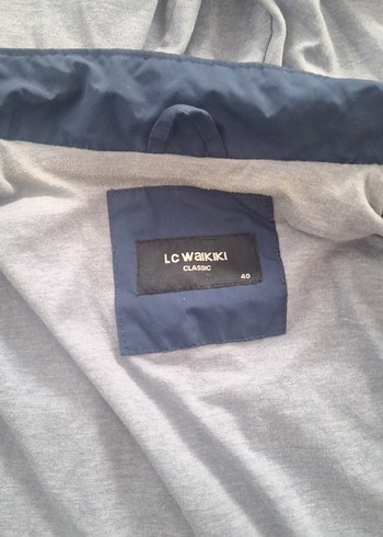 Mavi Fermuarlı Kadın yagmurluk Kapüşonlu - Görsel 4