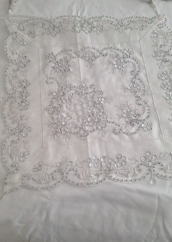 İşlemeli Gümüş Örtüsü seti - Görsel 3