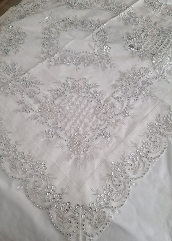 İşlemeli Gümüş Örtüsü seti - Görsel 2