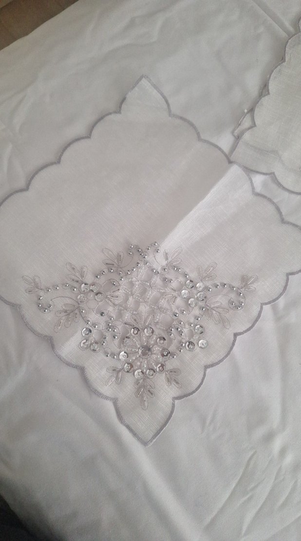 İşlemeli Gümüş Örtüsü seti - Görsel 4