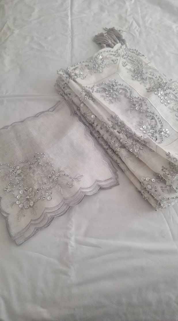 İşlemeli Gümüş Örtüsü seti - Görsel 5