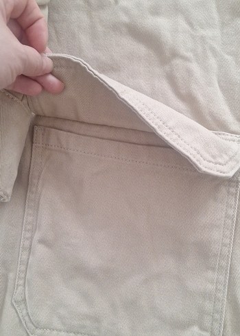 Bej kot Düğmeli kadin Ceket - Görsel 3