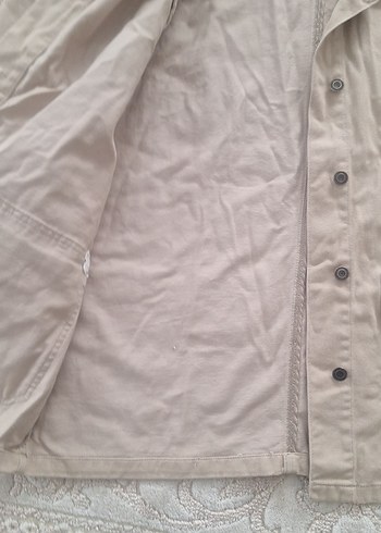 Bej kot Düğmeli kadin Ceket - Görsel 4