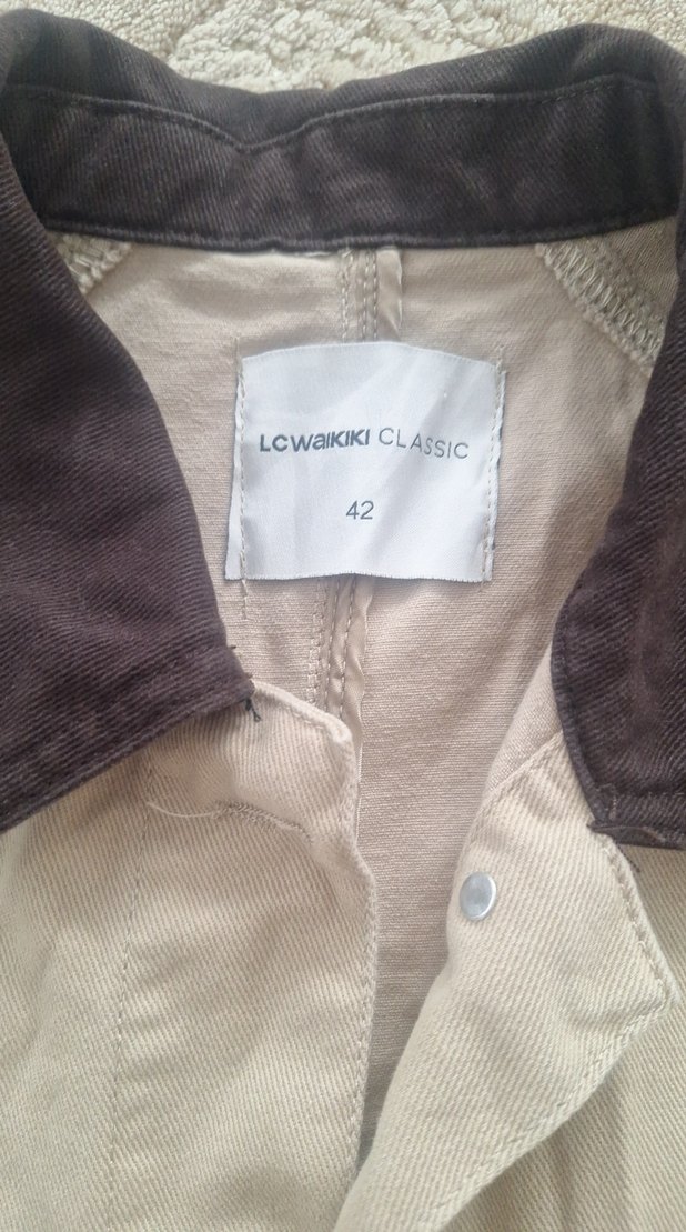 Bej kot Düğmeli kadin Ceket - Görsel 2