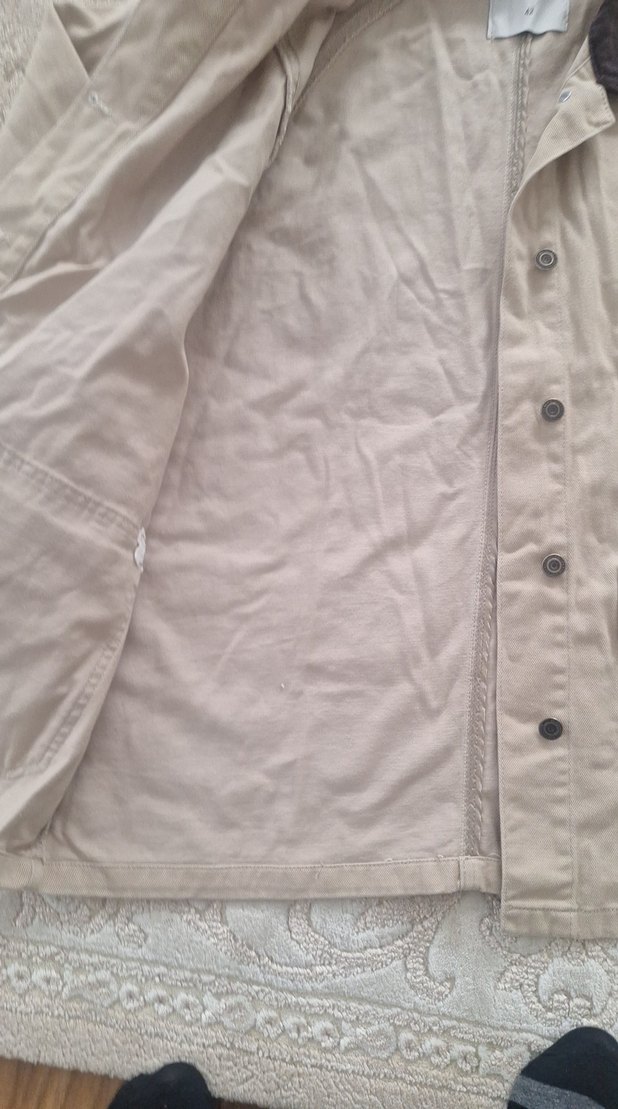 Bej kot Düğmeli kadin Ceket - Görsel 4