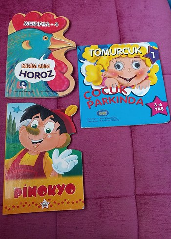 Çocuklar için 3 Kitap Seti: Horoz, Tomurcuk, Pinokyo