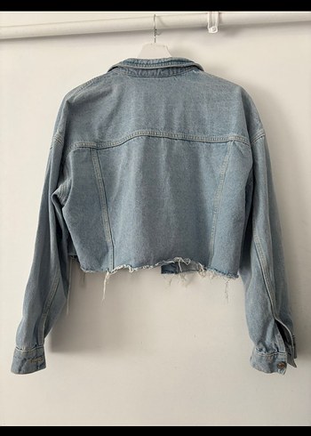 Düğmeli Midi Boy Rahat Kesim Kadın Kot Ceket - Görsel 2