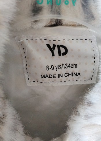 Diğer Leopar Desenli Gri Suni Kürk Midi Ceket