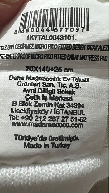 Beden beyaz Renk #madame coco bebek alezi