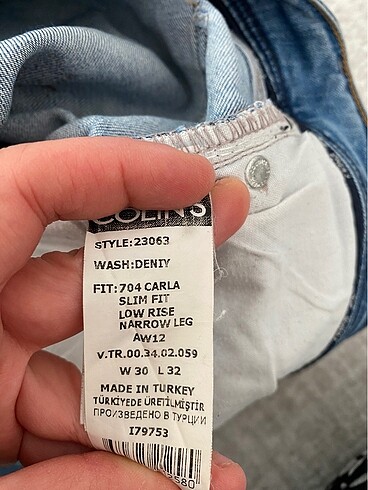 m Beden mavi Renk Colin?s kadın kot