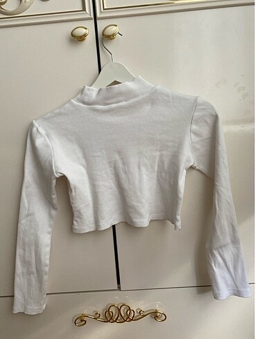xs Beden Beyaz crop