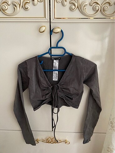 Zara önden bağlamalı ayarlanabilir crop s beden