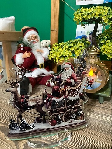 Kızaklı Noel baba plaket