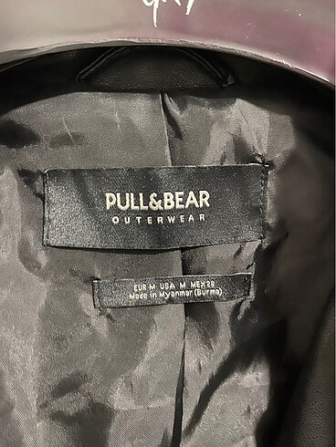 m Beden deri ceket pull and bear