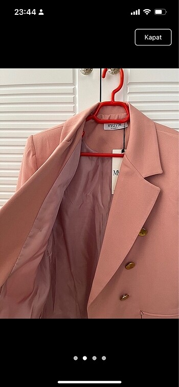 l Beden pembe Renk blazer ceket takım