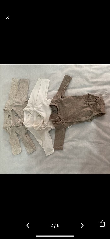 H&M 5 li çıt çıtlı Body 1/2 Ay