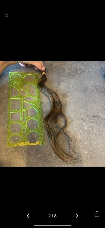 30 adet kumral uçları yapılı keratin kaynak saç