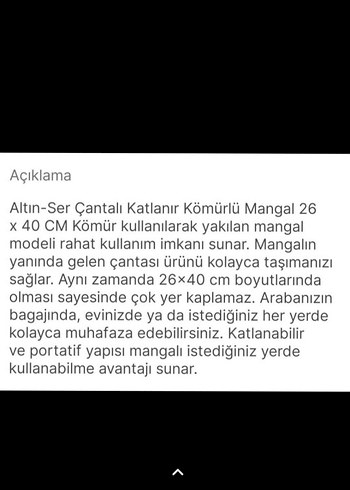 diğer Beden Katlanabilir Pratik Oluklu Izgaralı Mangal