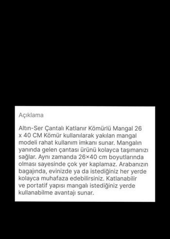 universal Beden Katlanabilir Pratik Oluklu Izgaralı Mangal 40x26 cm