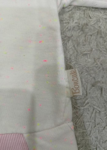 1 Yaş Beden Kız Çocuk Pembe Kapüşonlu Sweatshirt takım