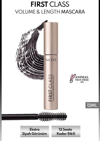 Note First Class Hacim ve Uzunluk Maskarası 12ML