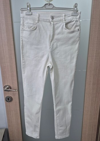 Zara krem jean pantolon