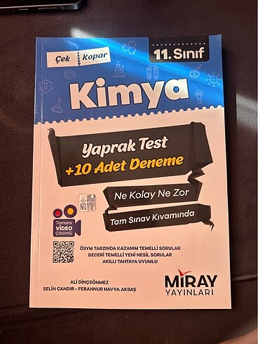 kimya 11.sınıf yaprak test miray yayınları