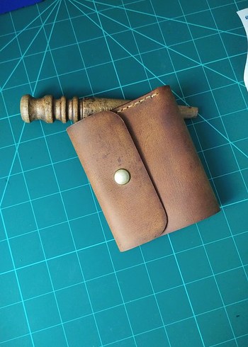 El Yapımı Hakiki Deri Cüzdan - Görsel 3