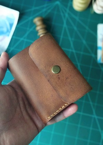 El Yapımı Hakiki Deri Cüzdan - Görsel 2