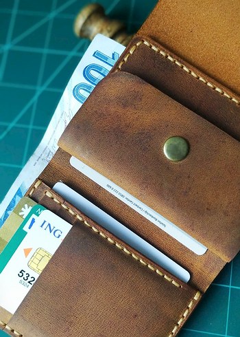 El Yapımı Hakiki Deri Cüzdan - Görsel 4