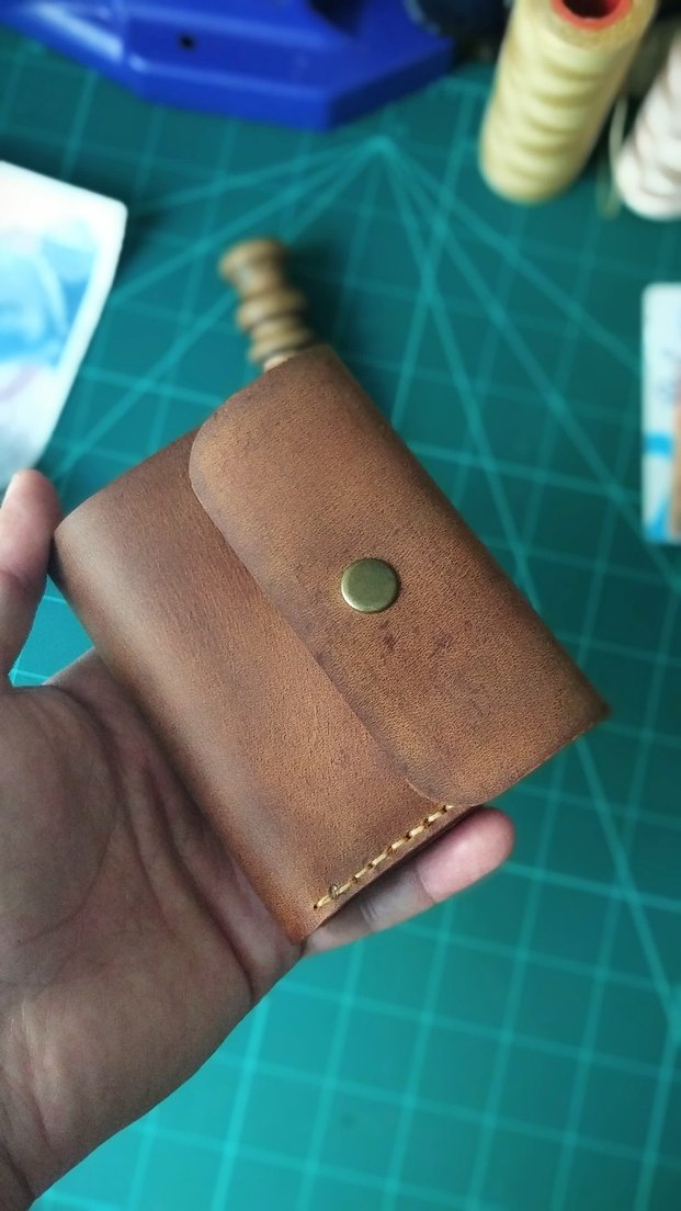 El Yapımı Hakiki Deri Cüzdan  - Görsel 2