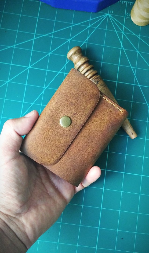 El Yapımı Hakiki Deri Cüzdan  - Görsel 5