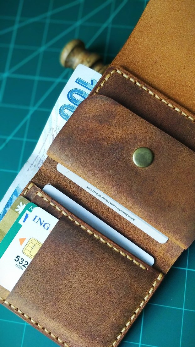 El Yapımı Hakiki Deri Cüzdan  - Görsel 4