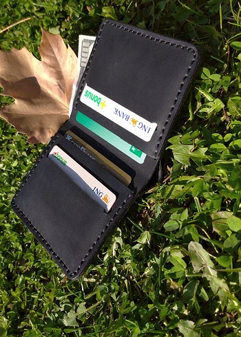 El Yapımı Hakiki Deri Cüzdan  - Görsel 2