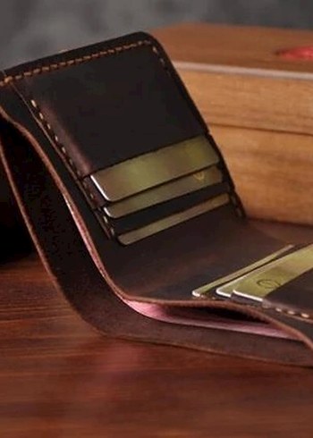 El Yapımı Hakiki Deri Cüzdan - Görsel 4