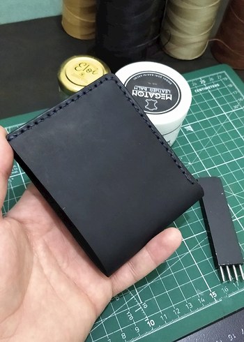 El Yapımı Hakiki Deri Cüzdan  - Görsel 6