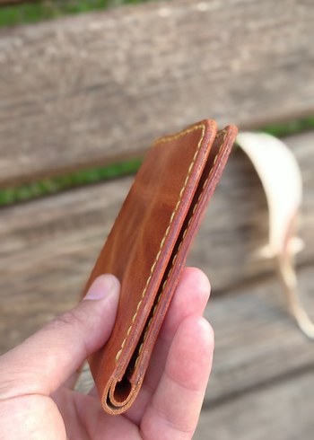 El Yapımı Hakiki Deri Cüzdan  - Görsel 3