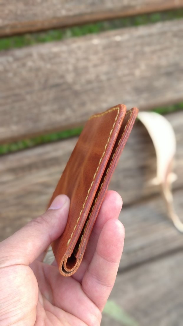 El Yapımı Hakiki Deri Cüzdan  - Görsel 3