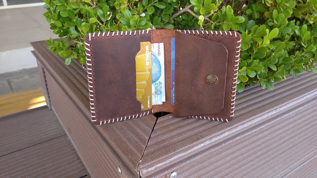 El Yapımı Hakiki Deri Kartlık  - Görsel 5