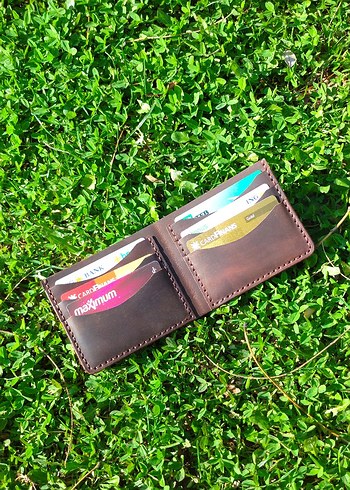 El Yapımı Hakiki Deri Cüzdan  - Görsel 6