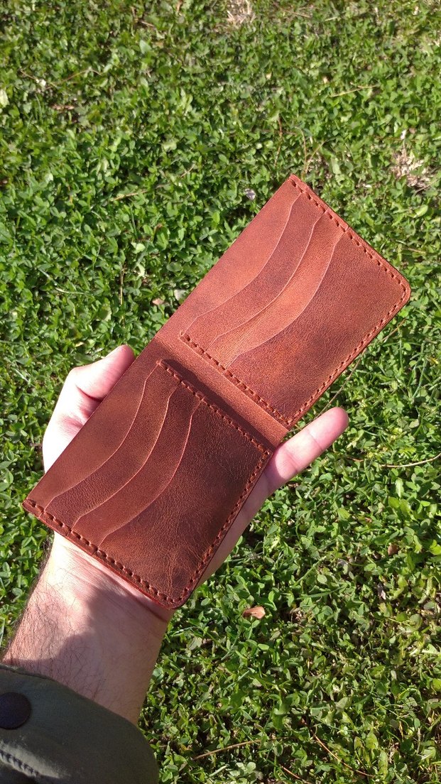 El Yapımı Hakiki Deri Cüzdan  - Görsel 2