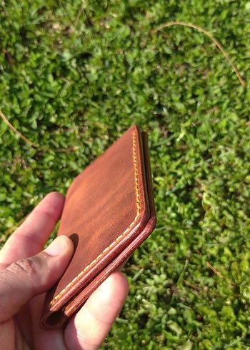 El Yapımı Hakiki Deri Cüzdan  - Görsel 4