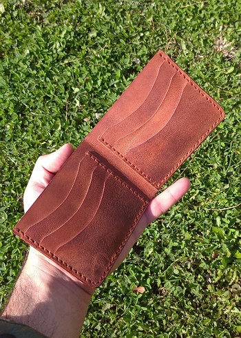 El Yapımı Hakiki Deri Cüzdan  - Görsel 6