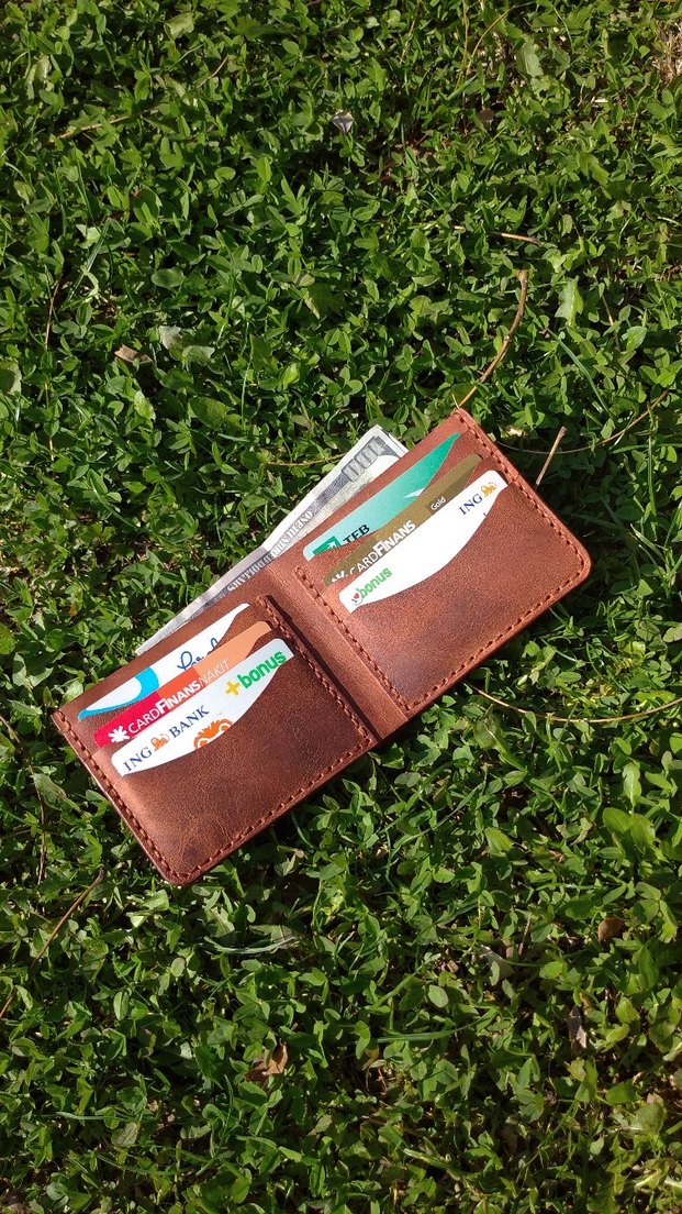 El Yapımı Hakiki Deri Cüzdan  - Görsel 3