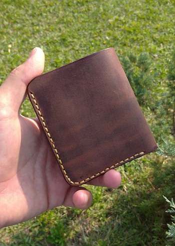 El Yapımı Hakiki Deri Cüzdan  - Görsel 4