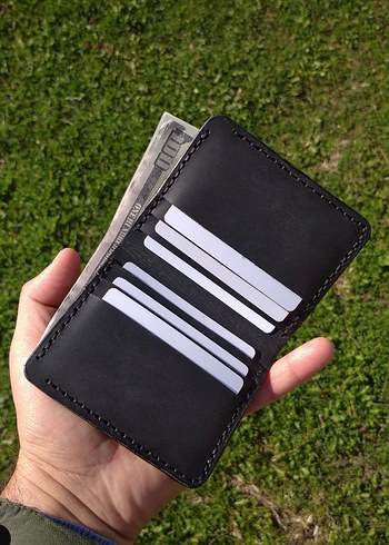 El Yapımı Hakiki Deri Cüzdan  - Görsel 8
