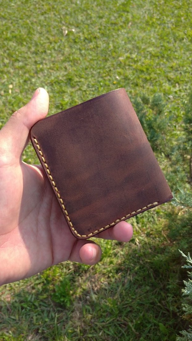 El Yapımı Hakiki Deri Cüzdan  - Görsel 4