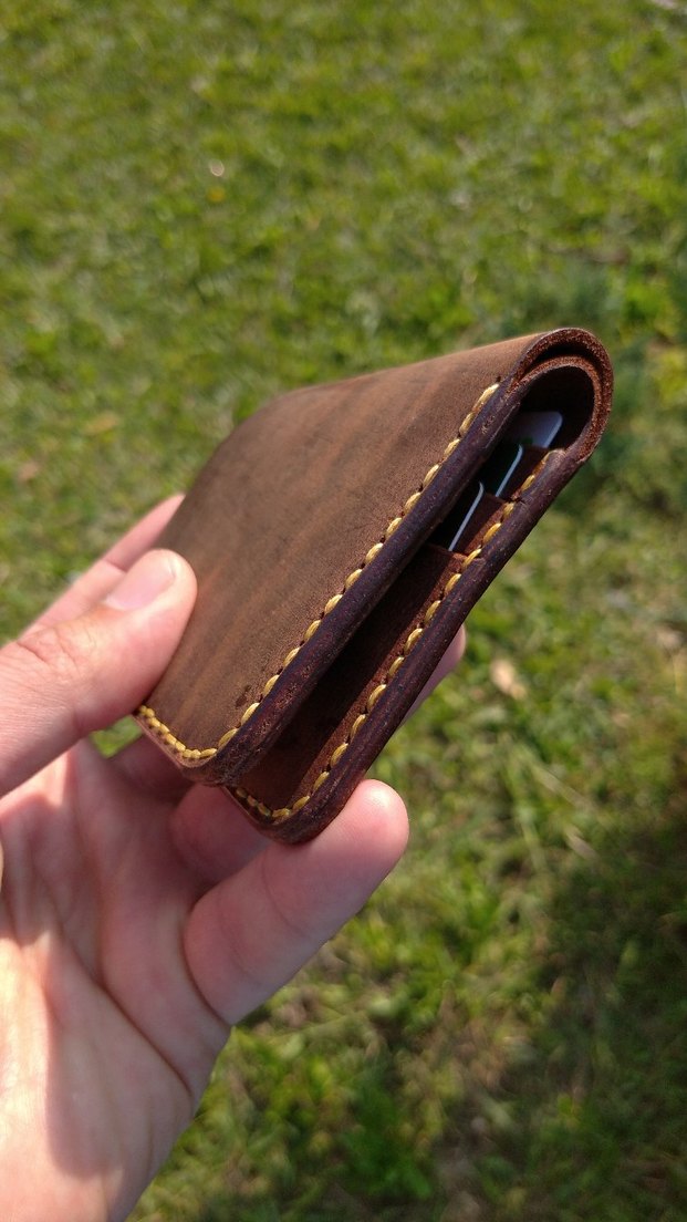 El Yapımı Hakiki Deri Cüzdan  - Görsel 2